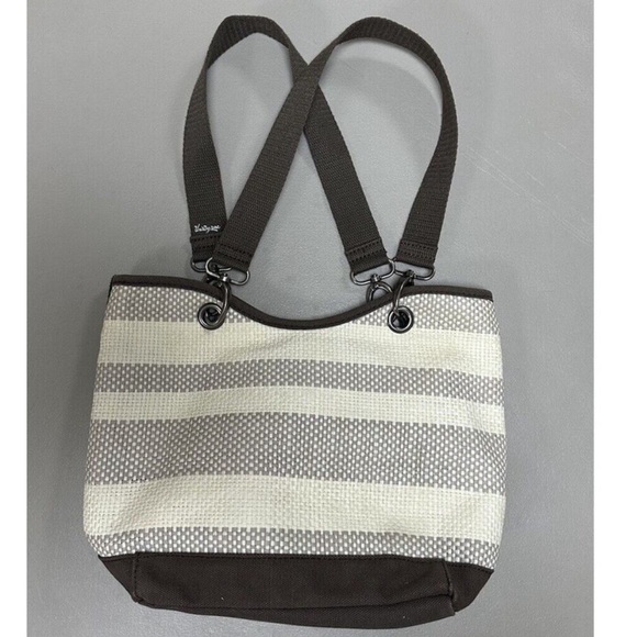 🆕 Thirty-One Canvas Crew Mini Taupe Straw
Stripe Tote Bag Purse - Picture 2 of 5